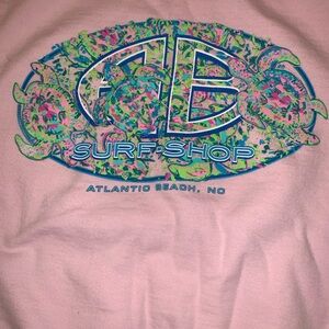 Girls Atlantic Beach NC Surf Shop Pink Hoodie Excellent condition